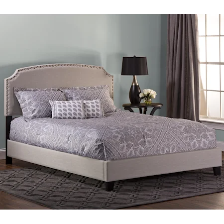 Full Lani Upholstered Bed w/ Nail Head Trimming